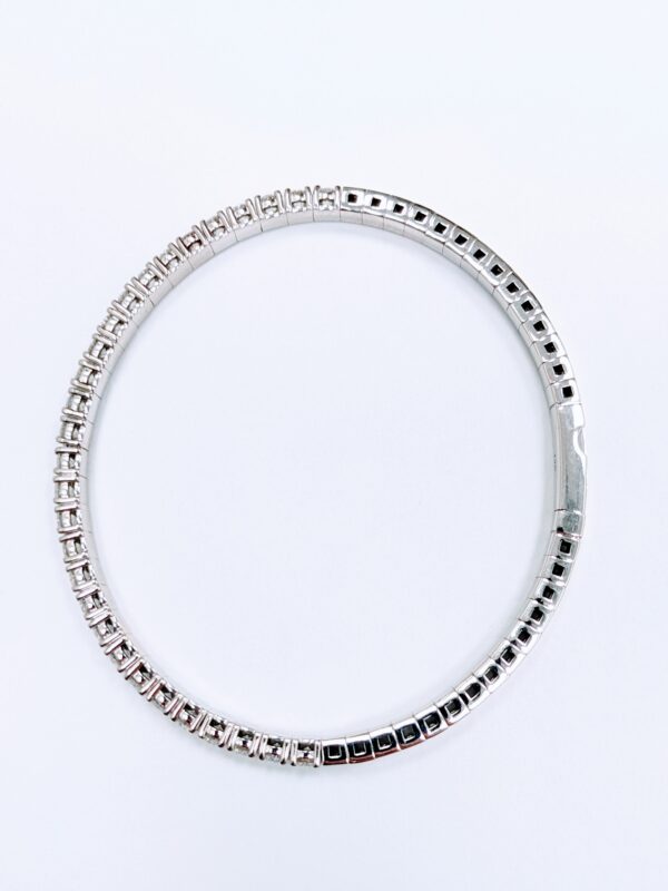 3 Carat Round Lab Diamond Halfway Bangle Bracelet - Image 2